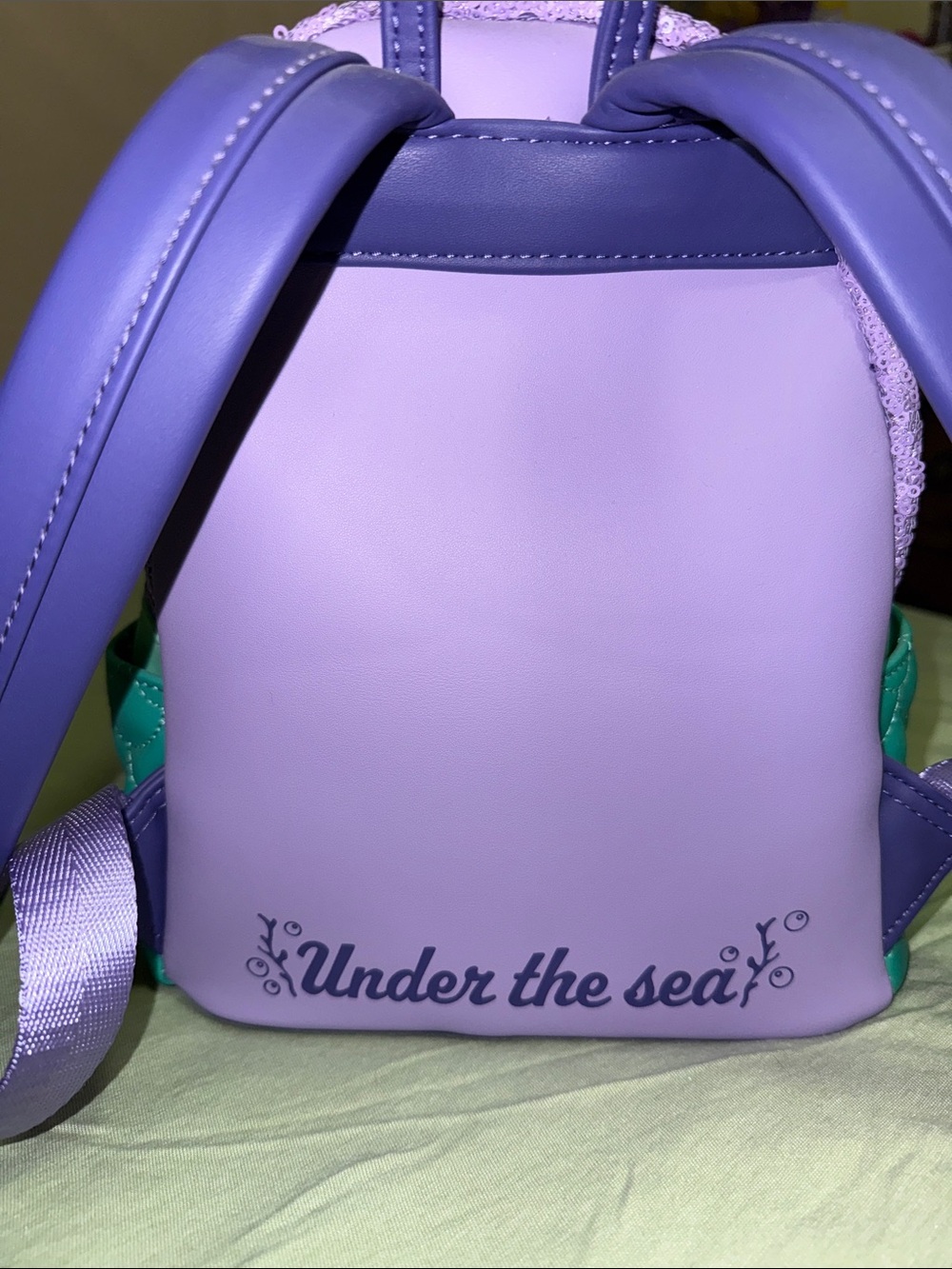 Loungefly Disney Little Mermaid Mini Backpack with Matching Wallet - Picture 5 of 9